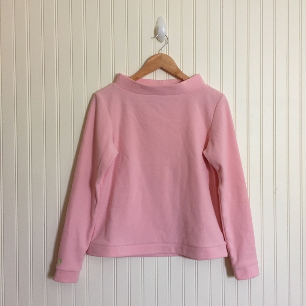 Dudley Stephens Brighton Boatneck fleece top Pink pastel size small EUC